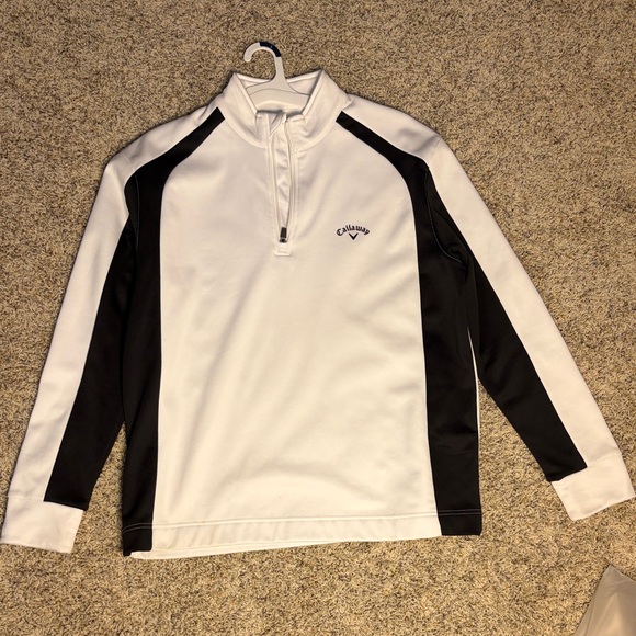 Callaway Other - Callaway White & Black Performance Quarter-Zip Pullover